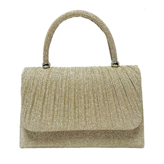 Sac à Main Doré Effet Froissé