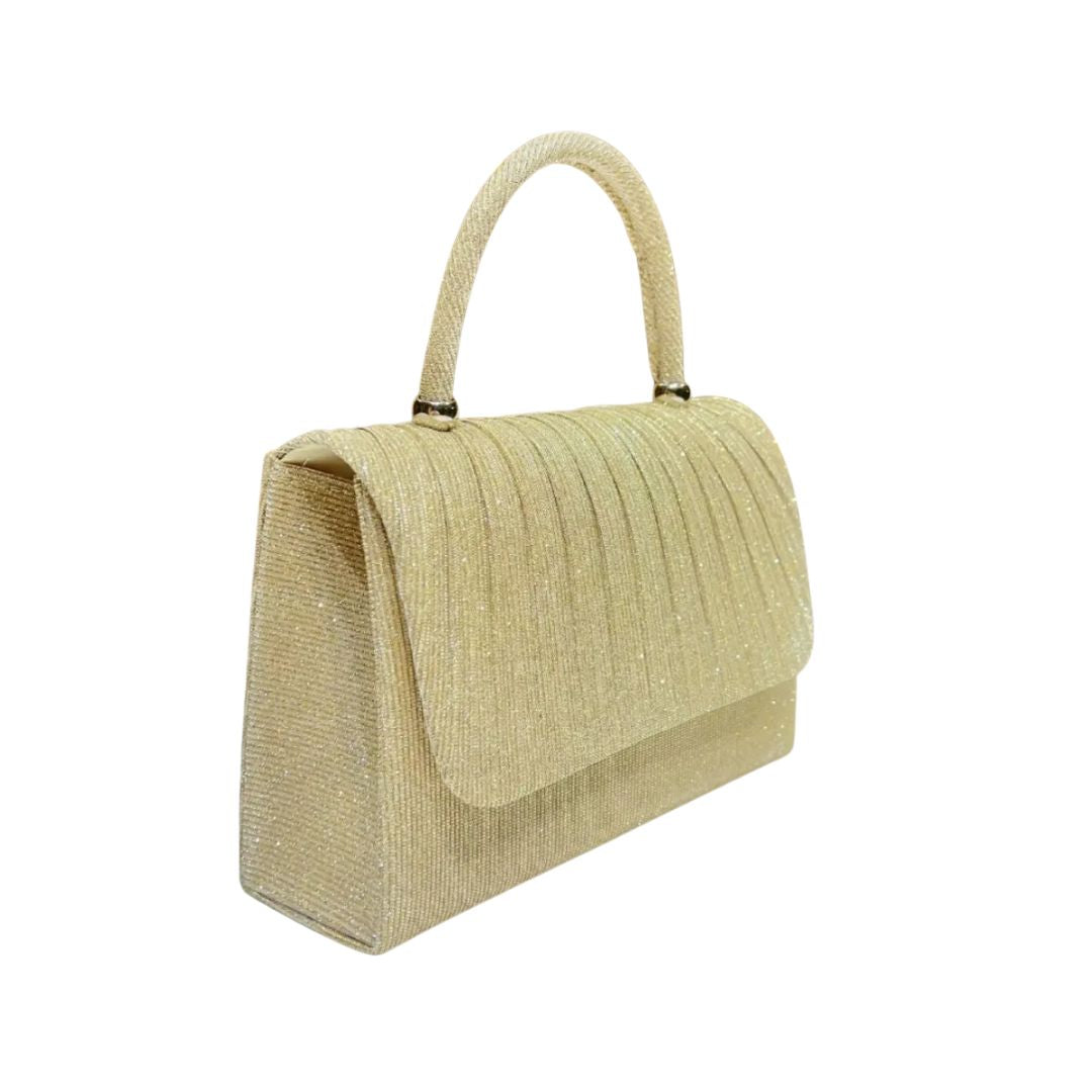 Sac à Main Doré Effet Froissé