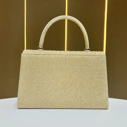 Sac à Main Doré Effet Froissé